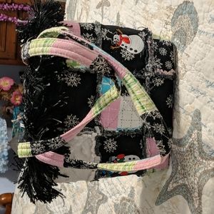 Snowman quilted purse